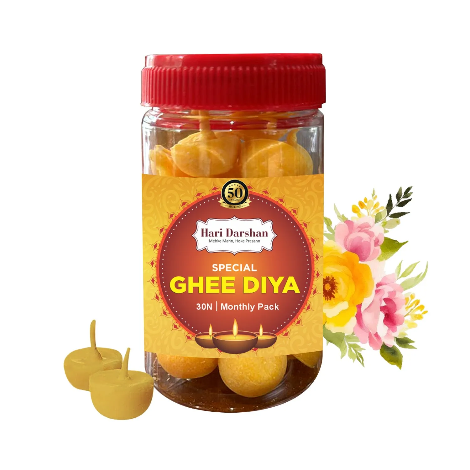 Hari Darshan lamparinas de ghee prontas a usar