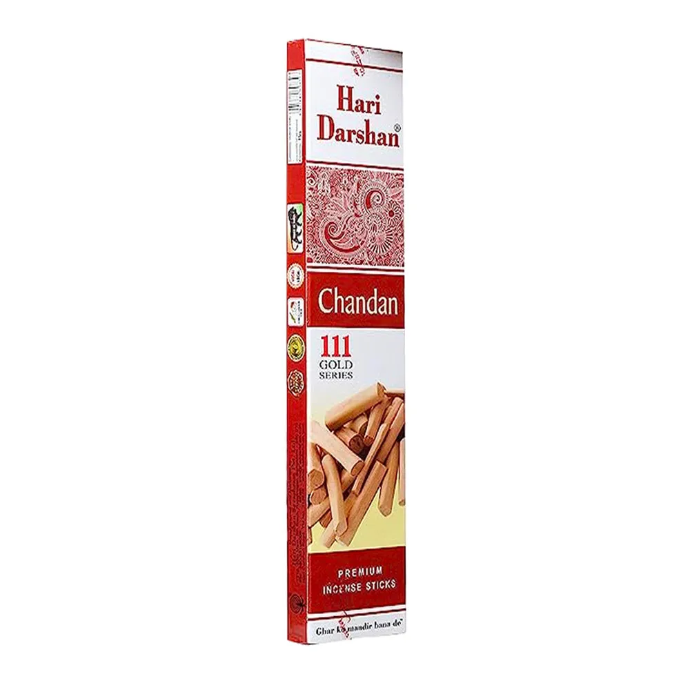 Hari Darshan 111 Gold Series incenso chandan rosa jasmim 12 cx