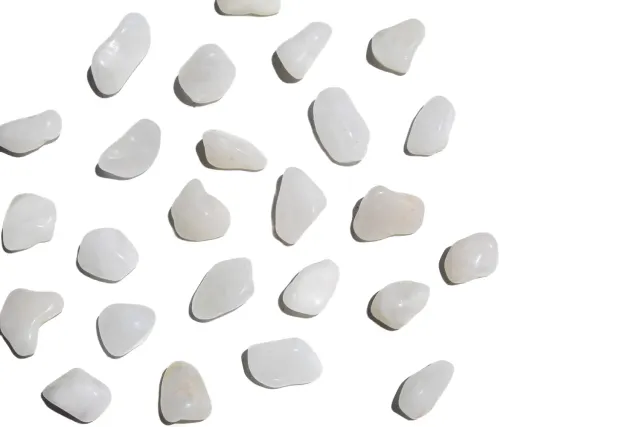 MoshCristais Quartzo Leitoso Rolado pedra natural