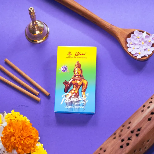 Padmini Incense Dhoop incenso almíscar âmbar pack 4