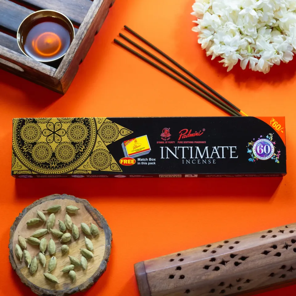 Padmini Intimate Agarbatti pack de 4 suave
