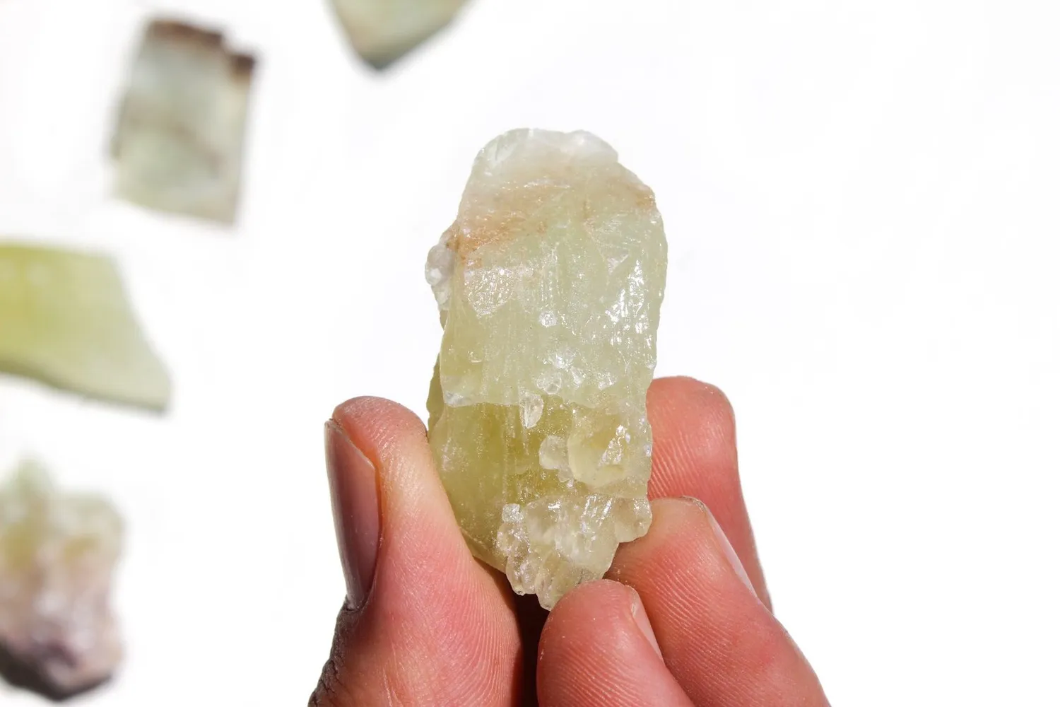 MoshCristais Calcite Verde pedra em bruto