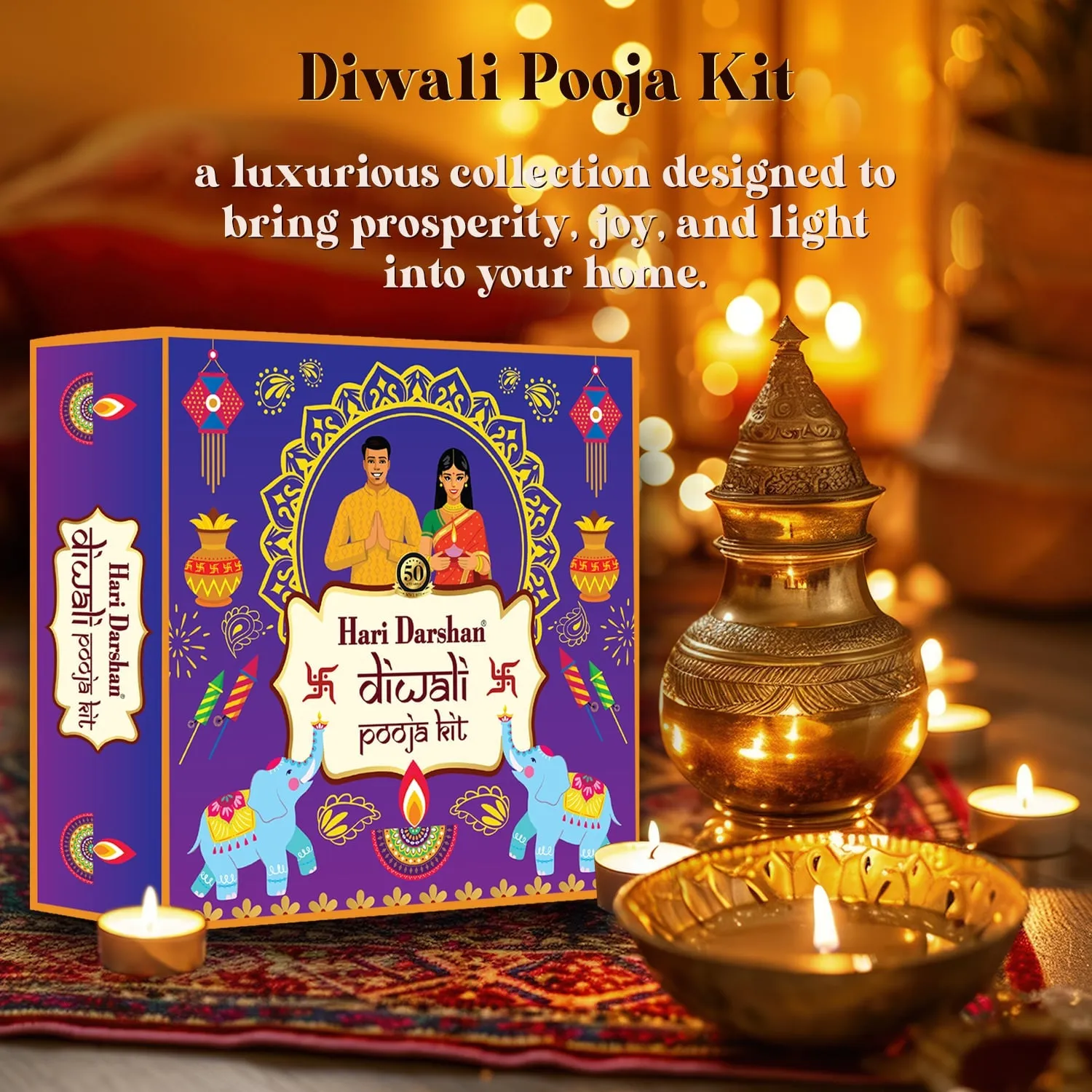 Hari Darshan Diwali Pooja Kit kit de puja