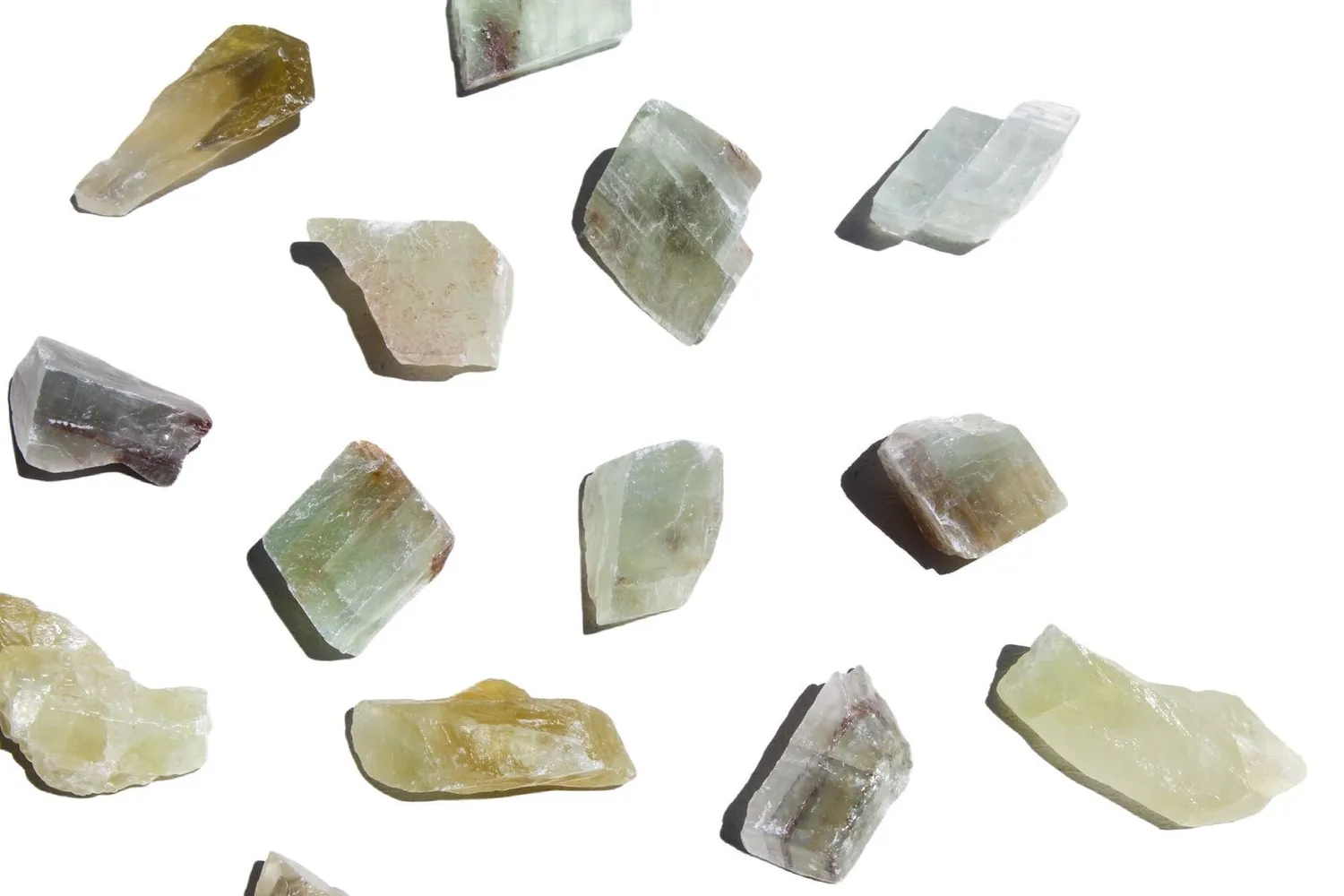 MoshCristais Calcite Verde pedra em bruto
