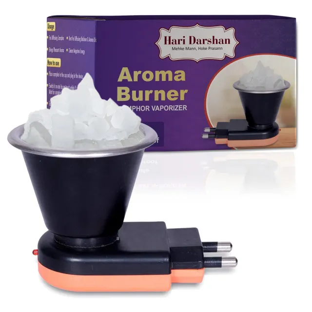 Hari Darshan Aroma Burner difusor elétrico cânfora casa serena