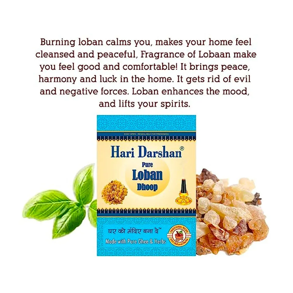 Hari Darshan Pure LOBAN Wet Dhoop incenso Loban 2×100 g natural
