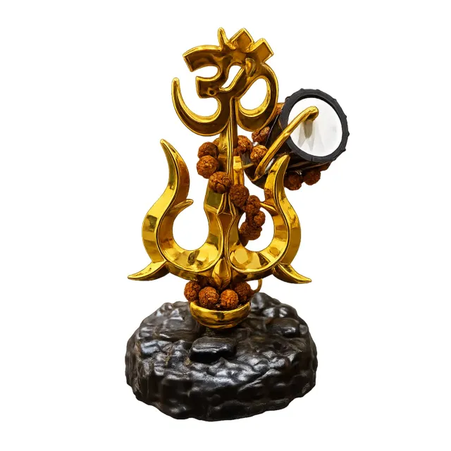 Hari Darshan Om Trishul with Damroo peça decorativa de Shiva