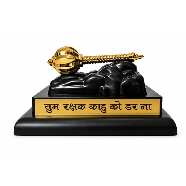 Hari Darshan Golden Hanuman Gada dourada 5,5 cm