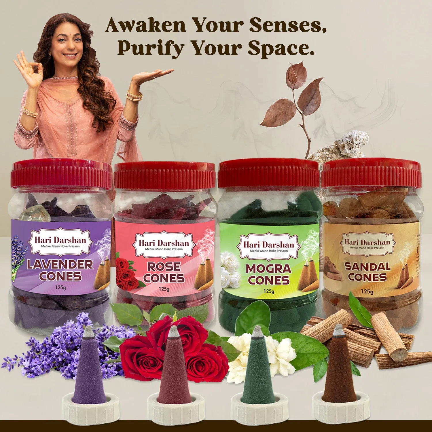 Hari Darshan Dhoop Cones Incenso Jarras Aromáticas