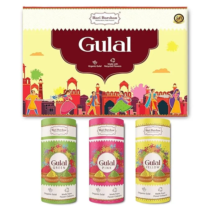 Hari Darshan Gulal Orgânico em Pó Holi