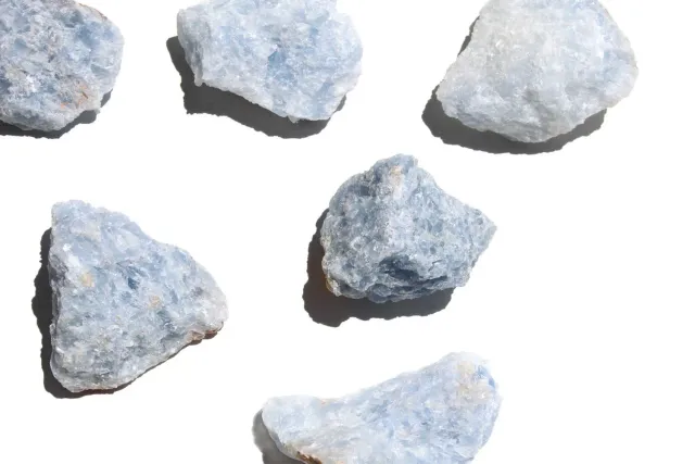 MoshCristais Calcite Azul pedra em bruto calmante