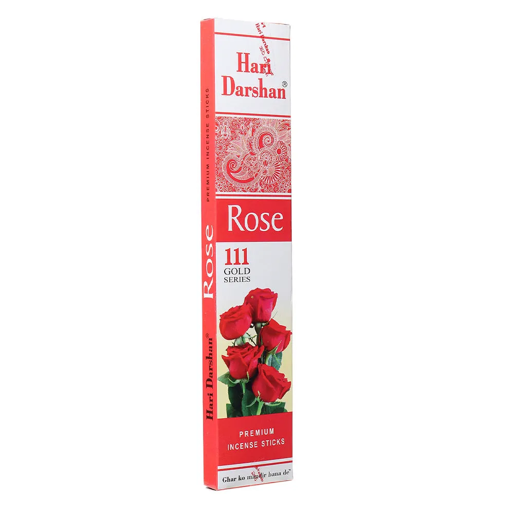 Hari Darshan 111 Gold Series incenso chandan rosa jasmim 12 cx