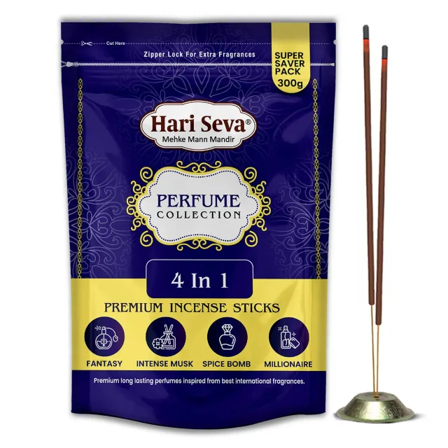Hari Seva Perfume Collection incenso 4 aromas luxo
