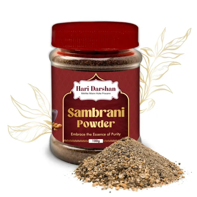 Hari Darshan Sambrani Pó Incenso 100g Purificante