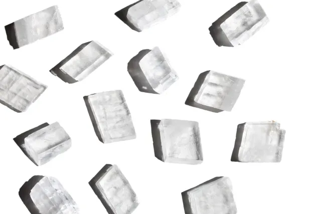 MoshCristais Calcite Óptica pedra em bruto revelação