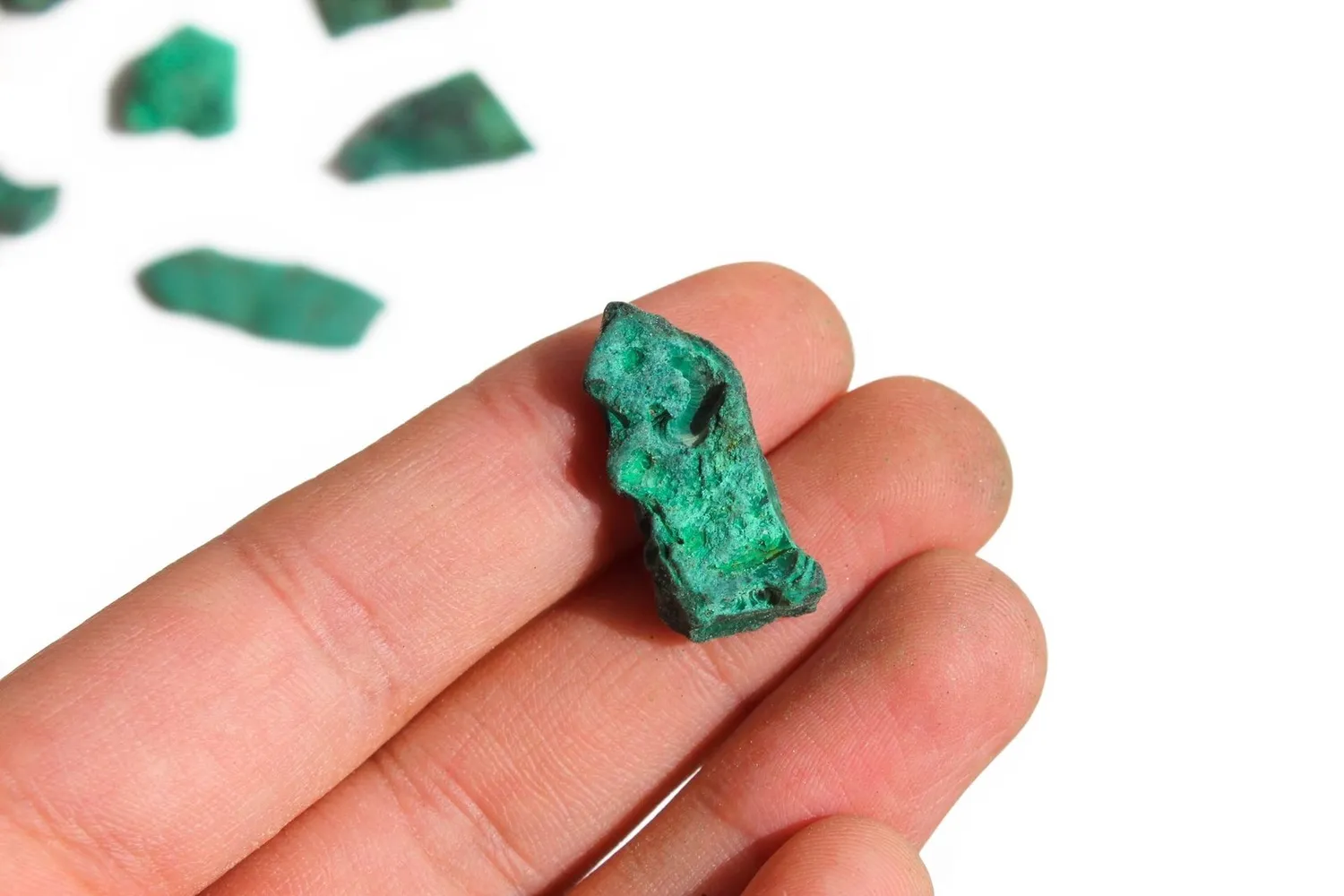 MoshCristais Malaquite em Bruto Mini pedra de proteção
