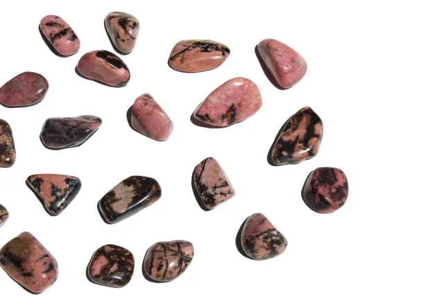 MoshCristais Rodonite Rolada Pequena para Equilíbrio