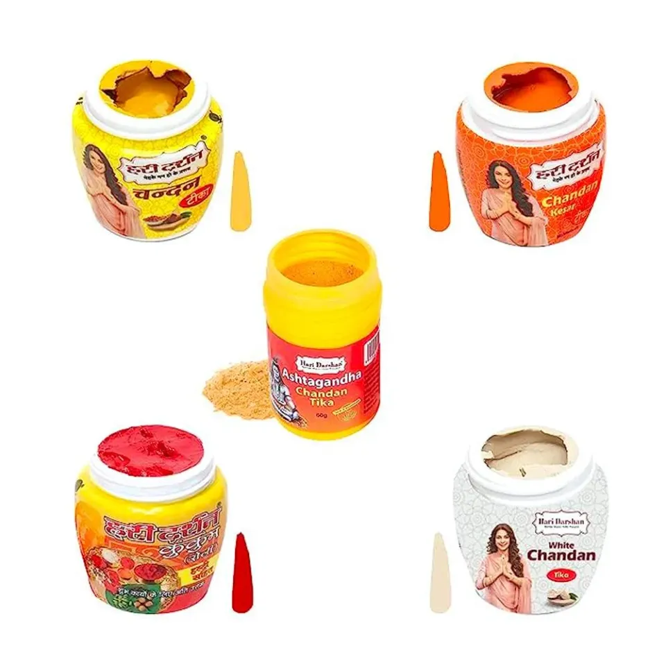 Hari Darshan Premium Tika Combo Pack tilak pack de 5
