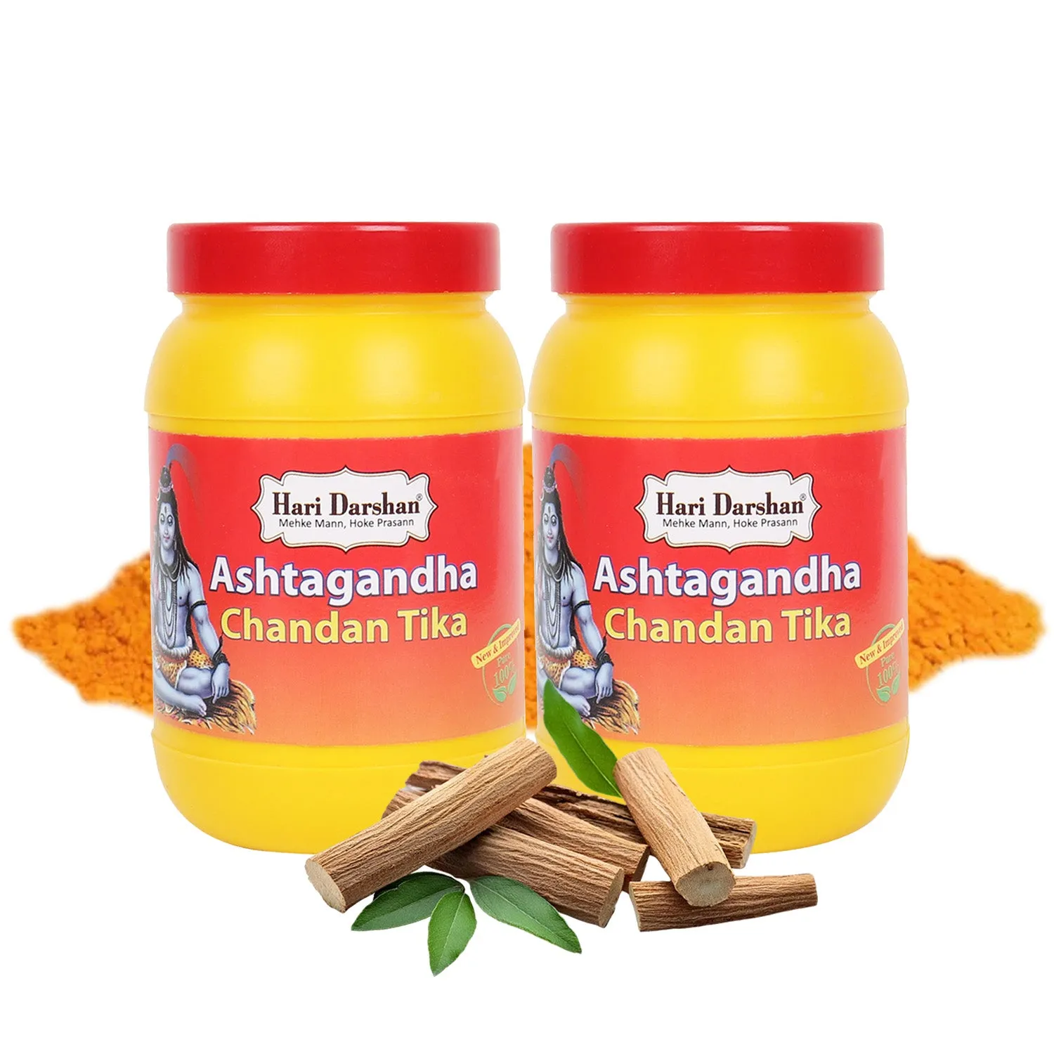 Hari Darshan Ashtagandha Chandan Tika em Pó 8 Ervas