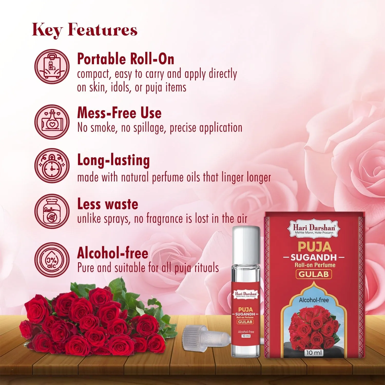 Hari Darshan Puja Sugandh perfume roll-on devoção