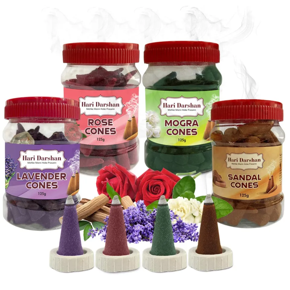 Hari Darshan Dhoop Cones Incenso Jarras Aromáticas