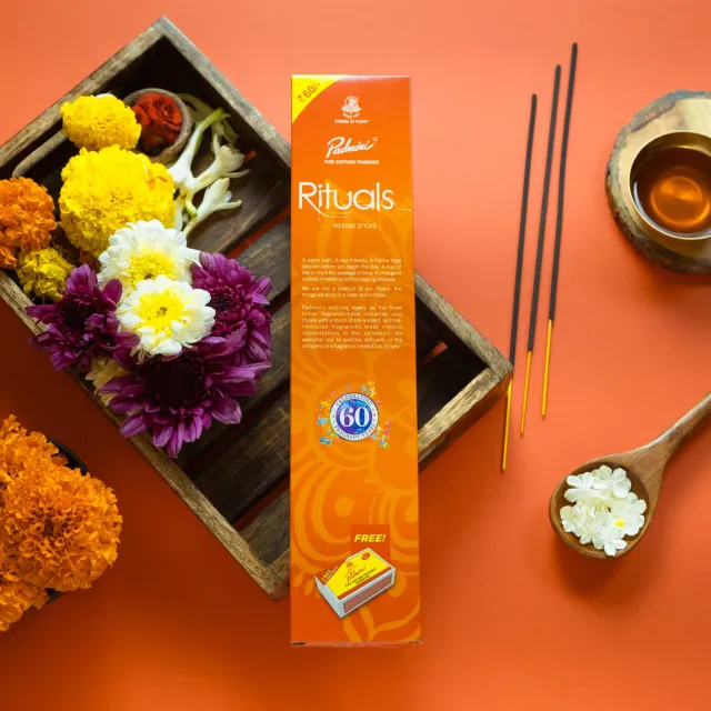 Padmini Rituals Agarbatti incenso pack de 4 aroma terroso