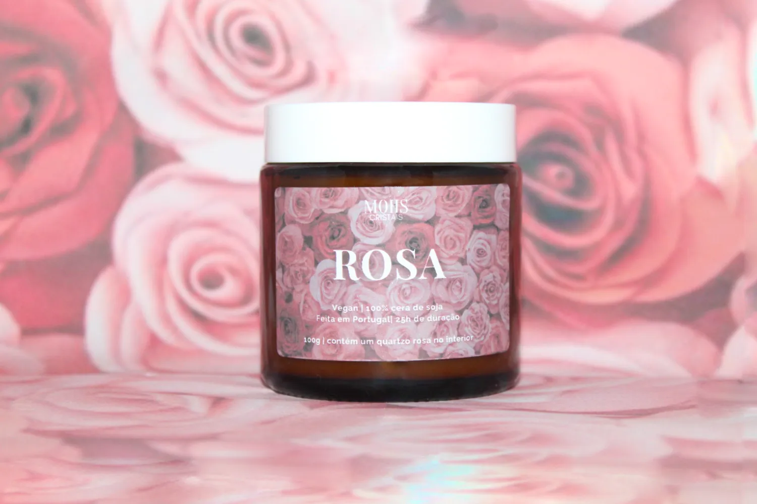 MoshCristais Vela aromática vela soja com cristal