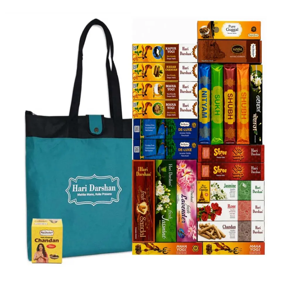 Hari Darshan pack de incensos variados com saco oferta
