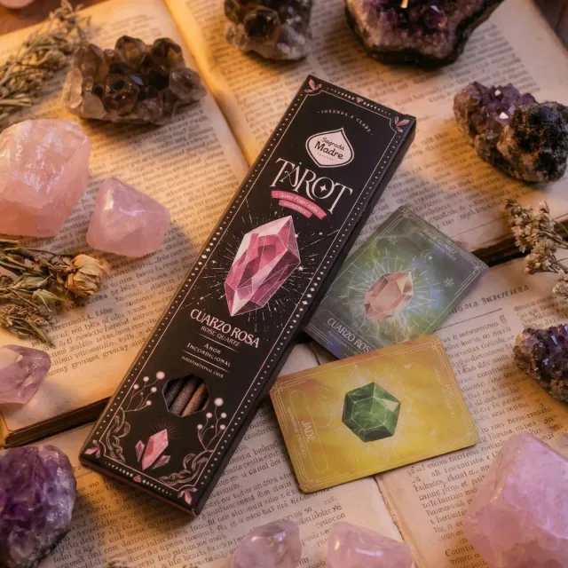 Sagrada Madre Tarot Gemas incenso Quartzo Rosa 6 amor
