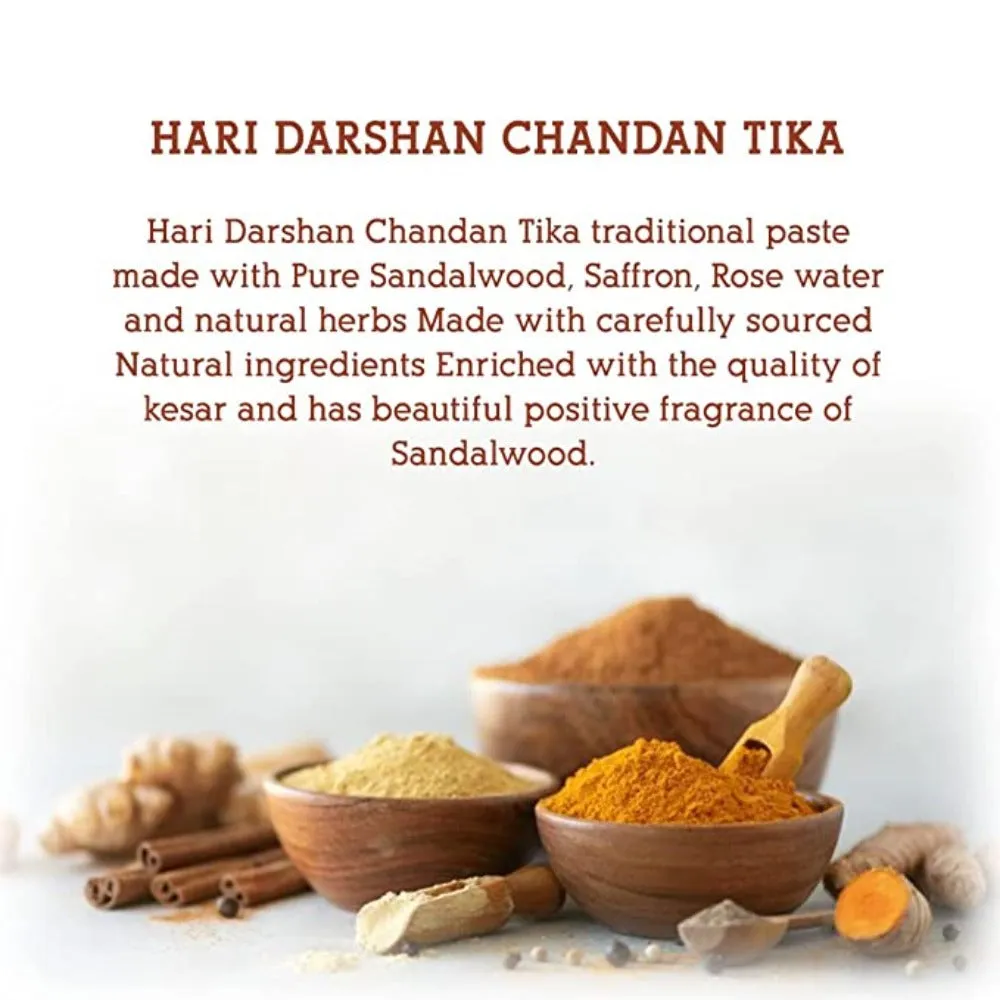 Hari Darshan Chandan Tika pasta de sândalo frasco 400 g