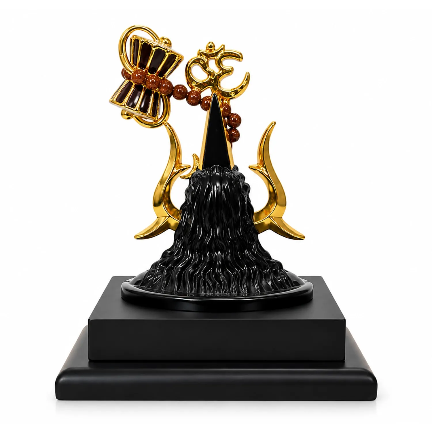 Hari Darshan Adiyogi estátua Shiva 12 cm preto dourado