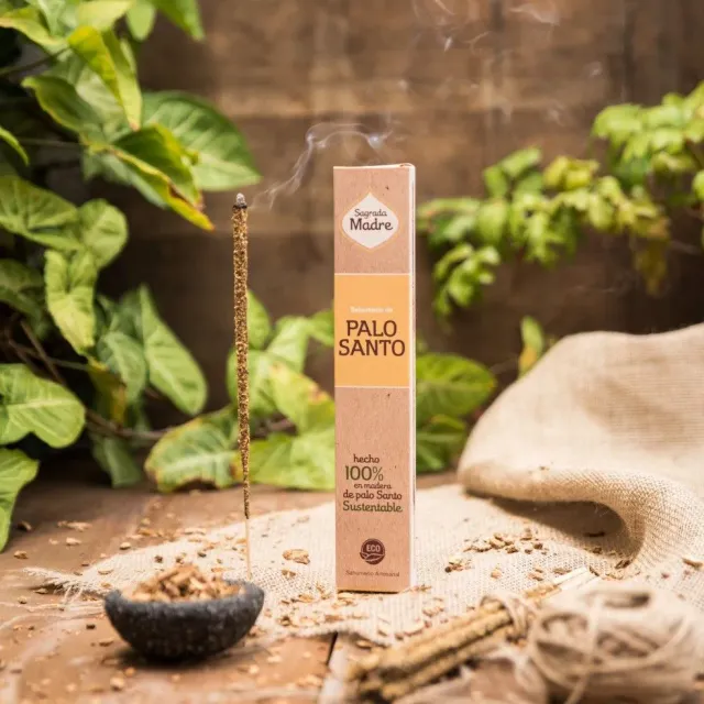 Sagrada Madre Natural incenso Palo Santo 8 bastões harmonizar