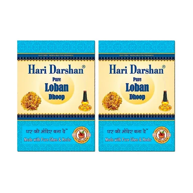 Hari Darshan Pure LOBAN Wet Dhoop incenso Loban 2×100 g natural