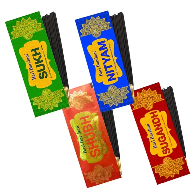 Hari Darshan Premium Agarbatti Combo incenso 12 packs 4 aromas
