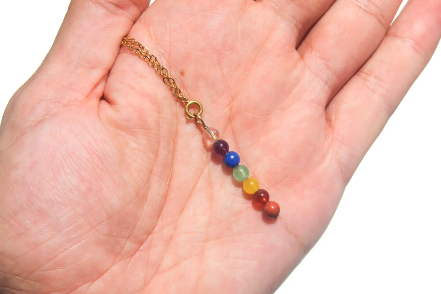 MoshCristais Pingente Cristais 7 Chakras