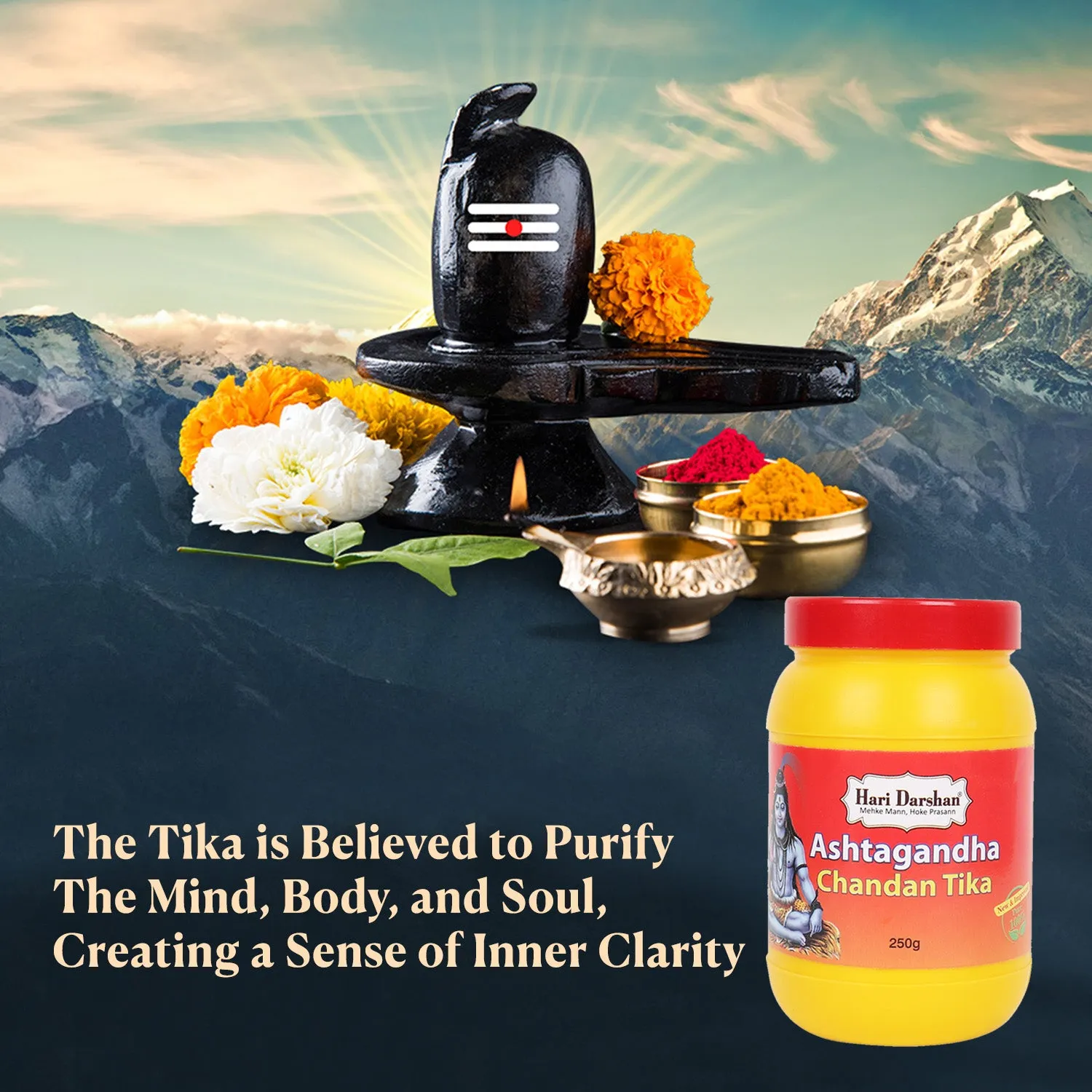 Hari Darshan Ashtagandha Chandan Tika em Pó 8 Ervas